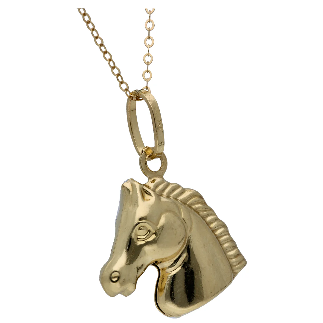 Gold Necklace (Chain with Horse Shaped Pendant) 18KT - FKJNKL18KU6534 - Image 2