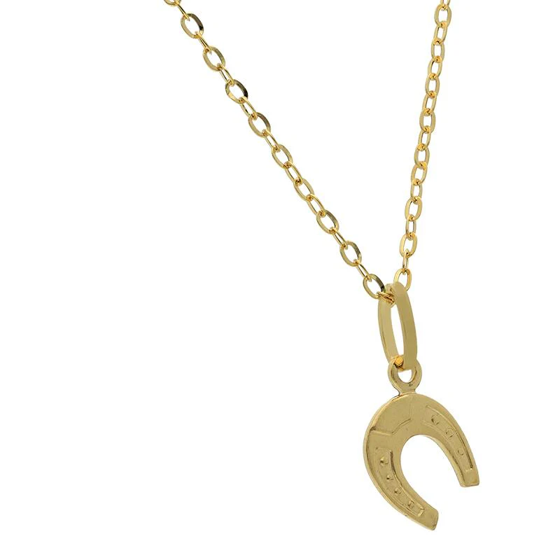Gold Necklace (Chain with Horseshoe Pendant) 18KT - FKJNKL18K2519 - Image 2