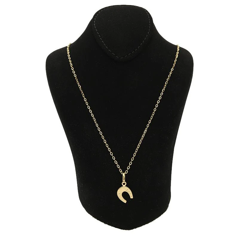 Gold Necklace (Chain with Horseshoe Pendant) 18KT - FKJNKL18K2519 - Image 5
