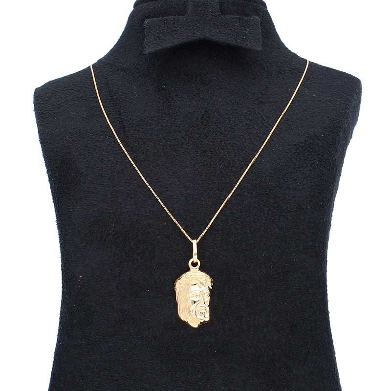 Gold Necklace (Chain with Jesus Christ Pendant) 18KT - FKJNKL18KU1031 - Image 2