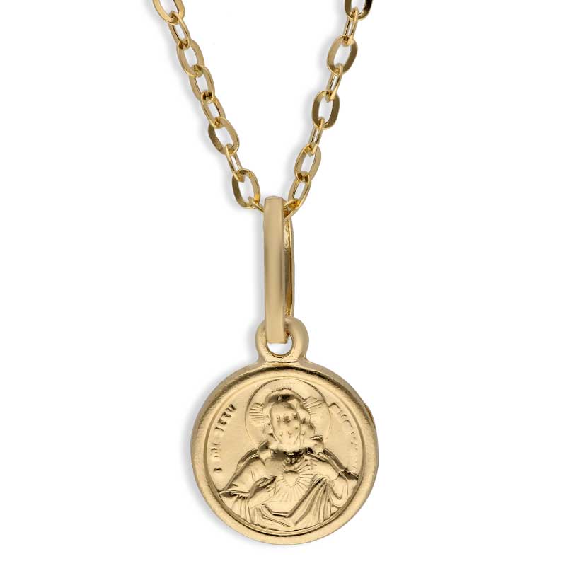 Gold Necklace (Chain with Jesus Christ Pendant) 18KT - FKJNKL18KU1091