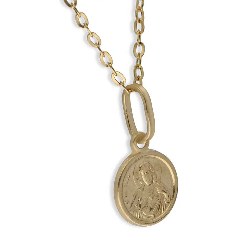Gold Necklace (Chain with Jesus Christ Pendant) 18KT - FKJNKL18KU1091 - Image 2