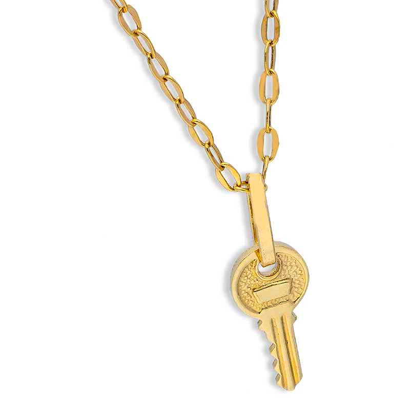 Gold Necklace (Chain with Key Pendant) 18KT - FKJNKL18KU1116 - Image 2