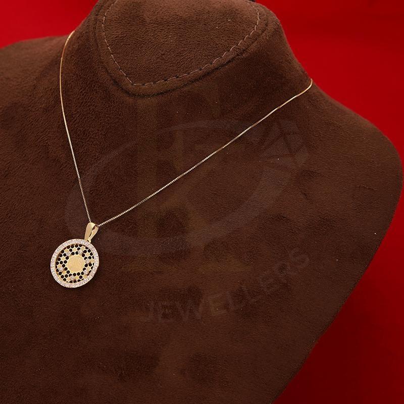 Gold Necklace (Chain with Mashallah Pendant) 18KT - FKJNKL18K2326 - Image 5