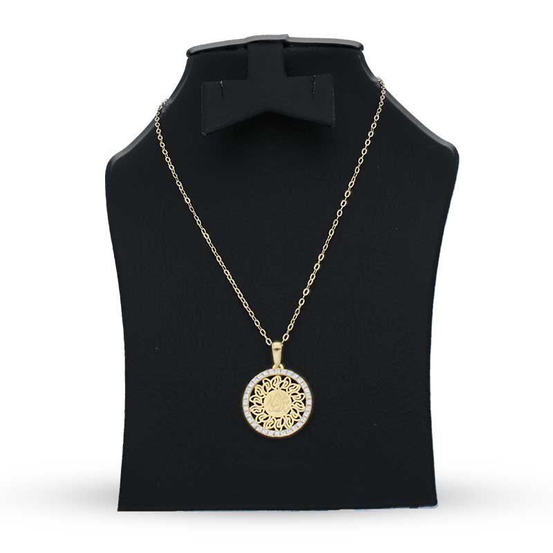 Gold Necklace (Chain with Mashallah Pendant) 18KT - FKJNKL18KU1145 - Image 3