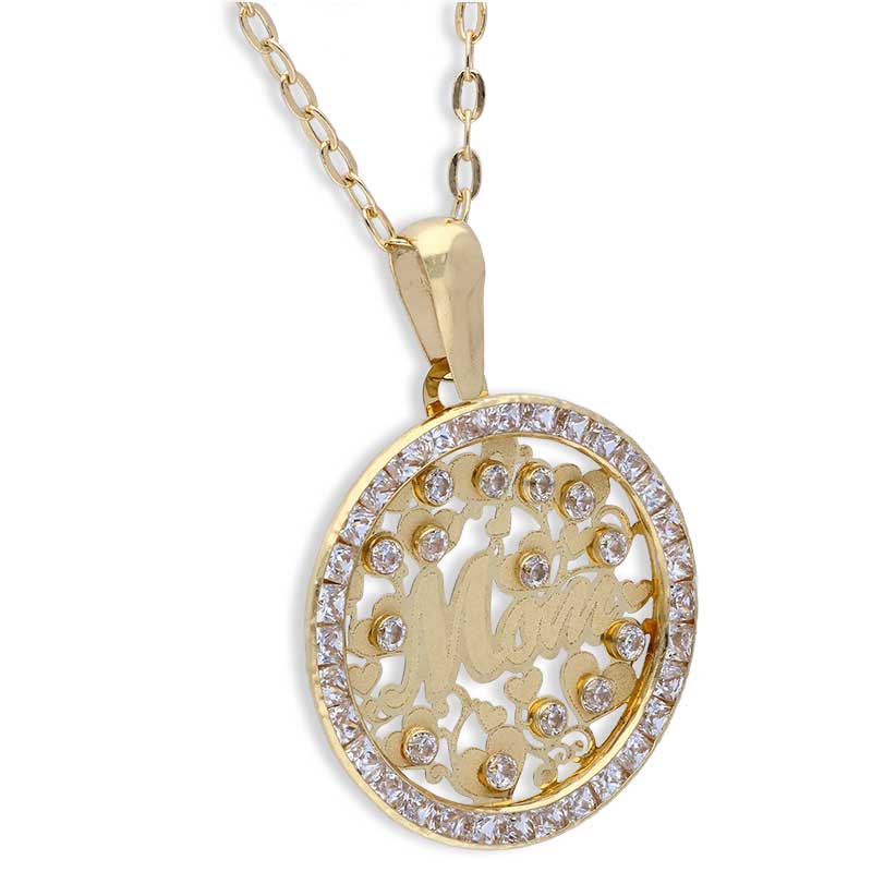 Gold Necklace (Chain with Mom Pendant) 18KT - FKJNKL18KU1140 - Image 2