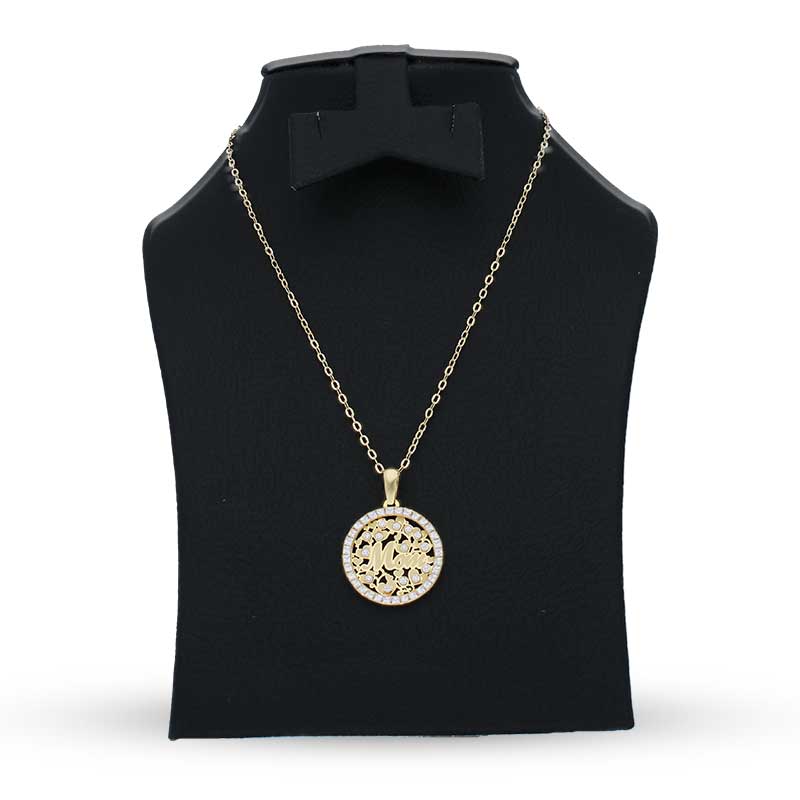 Gold Necklace (Chain with Mom Pendant) 18KT - FKJNKL18KU1140 - Image 3