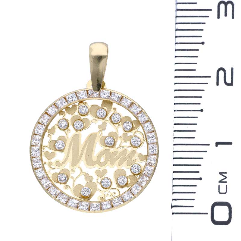 Gold Necklace (Chain with Mom Pendant) 18KT - FKJNKL18KU1140 - Image 4