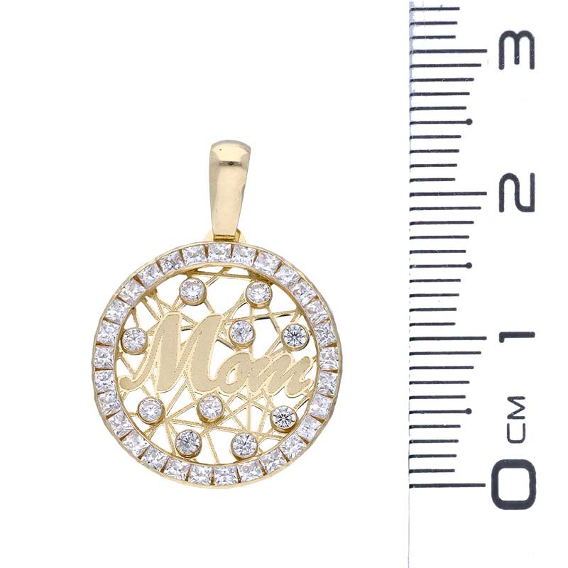 Gold Necklace (Chain with Mom Pendant) 18KT - FKJNKL18KU1149 - Image 4