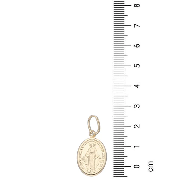Gold Necklace (Chain with Mother Mary Pendant) 18KT - FKJNKL18KU1128 - Image 4