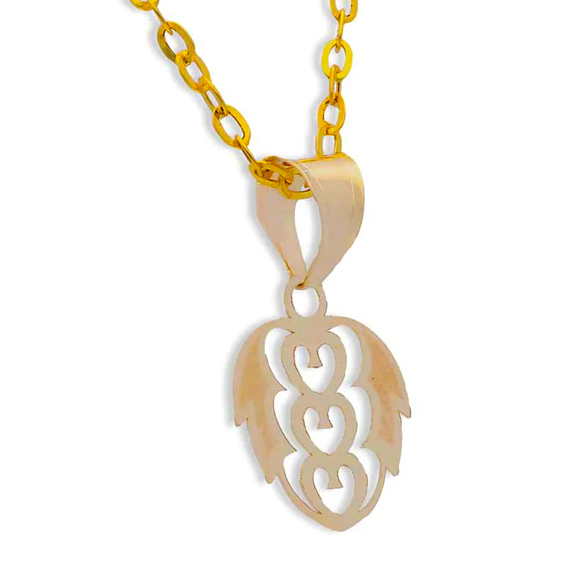 Gold Necklace (Chain with Palm Leaf Pendant) 18KT - FKJNKL18KU1046 - Image 2