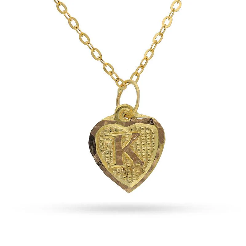 Gold Necklace (Chain with Alphabet Pendant) 18KT - FKJNKL1452 - Image 11