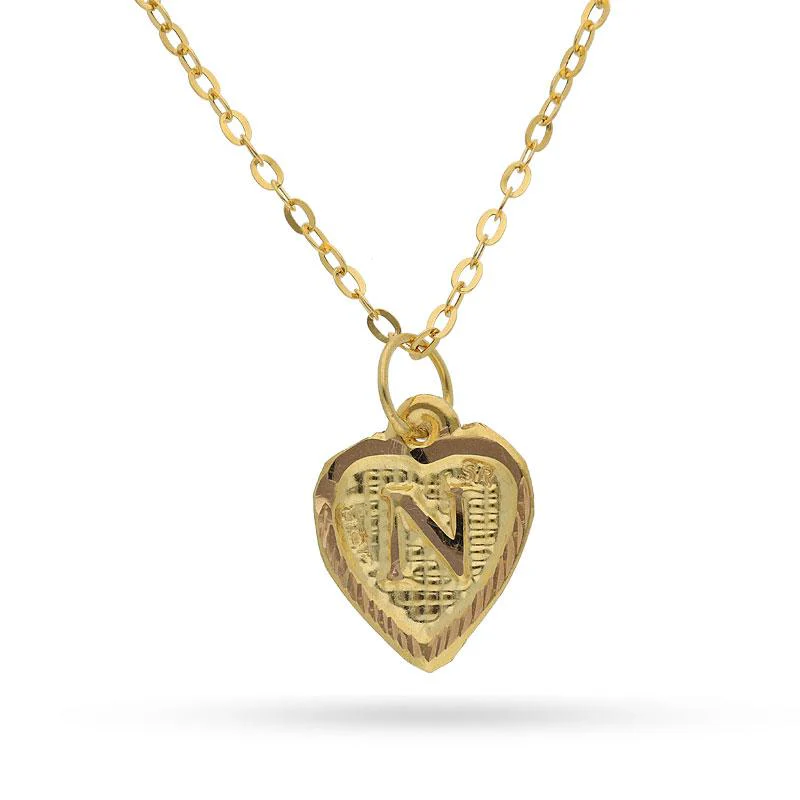Gold Necklace (Chain with Alphabet Pendant) 18KT - FKJNKL1452 - Image 13