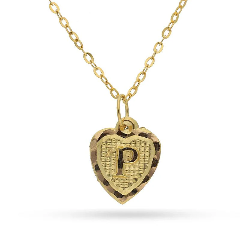 Gold Necklace (Chain with Alphabet Pendant) 18KT - FKJNKL1452 - Image 15