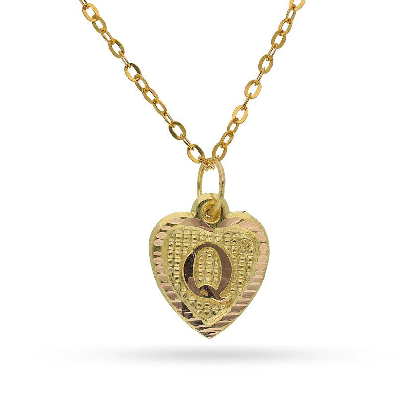 Gold Necklace (Chain with Alphabet Pendant) 18KT - FKJNKL1452 - Image 16