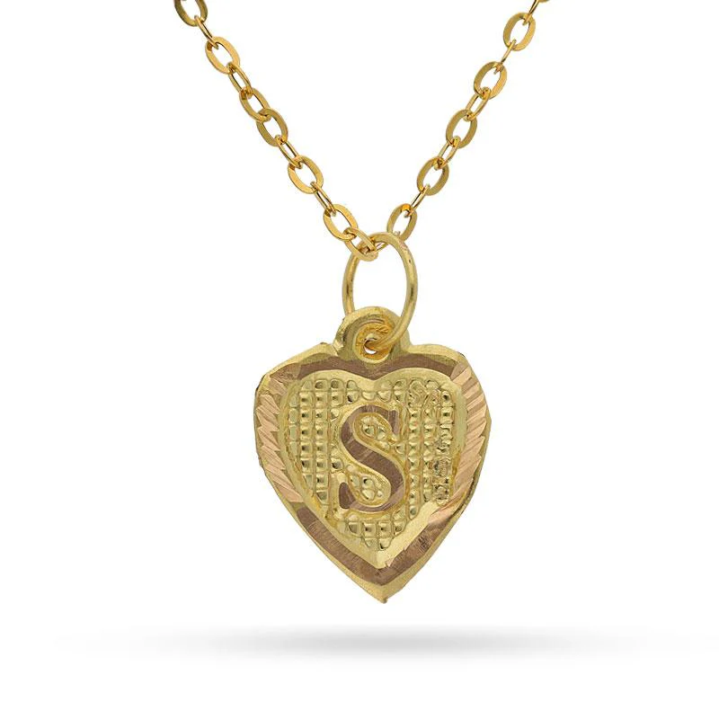 Gold Necklace (Chain with Alphabet Pendant) 18KT - FKJNKL1452 - Image 18