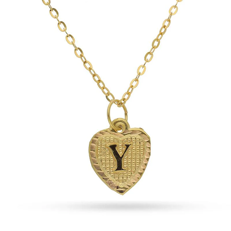 Gold Necklace (Chain with Alphabet Pendant) 18KT - FKJNKL1452 - Image 23