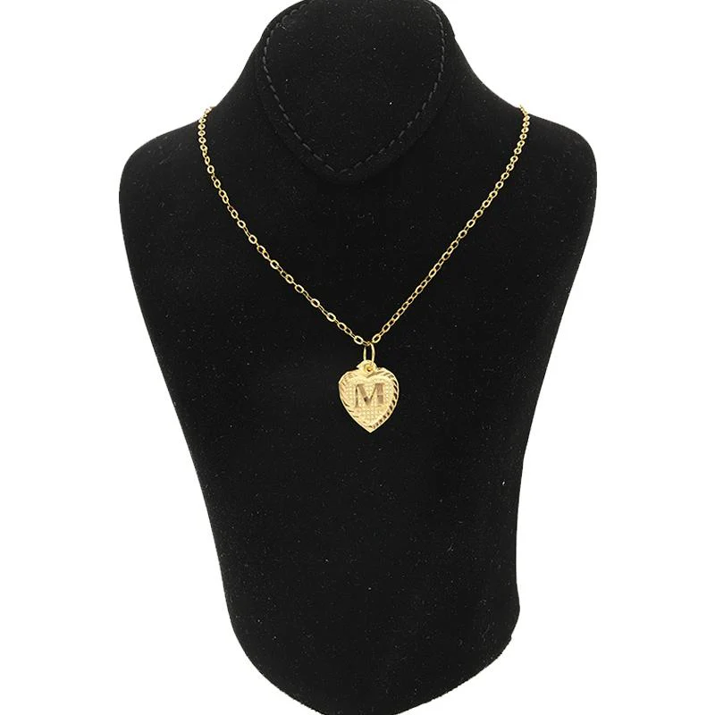 Gold Necklace (Chain with Alphabet Pendant) 18KT - FKJNKL1452 - Image 35