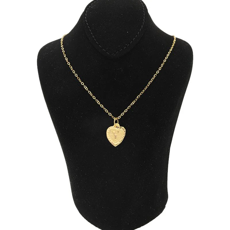 Gold Necklace (Chain with Alphabet Pendant) 18KT - FKJNKL1452 - Image 46