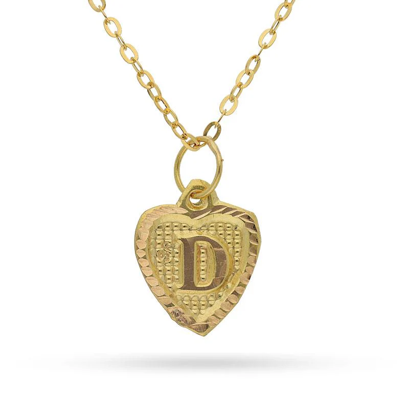 Gold Necklace (Chain with Alphabet Pendant) 18KT - FKJNKL1452 - Image 5