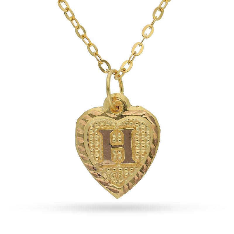 Gold Necklace (Chain with Alphabet Pendant) 18KT - FKJNKL1452 - Image 8