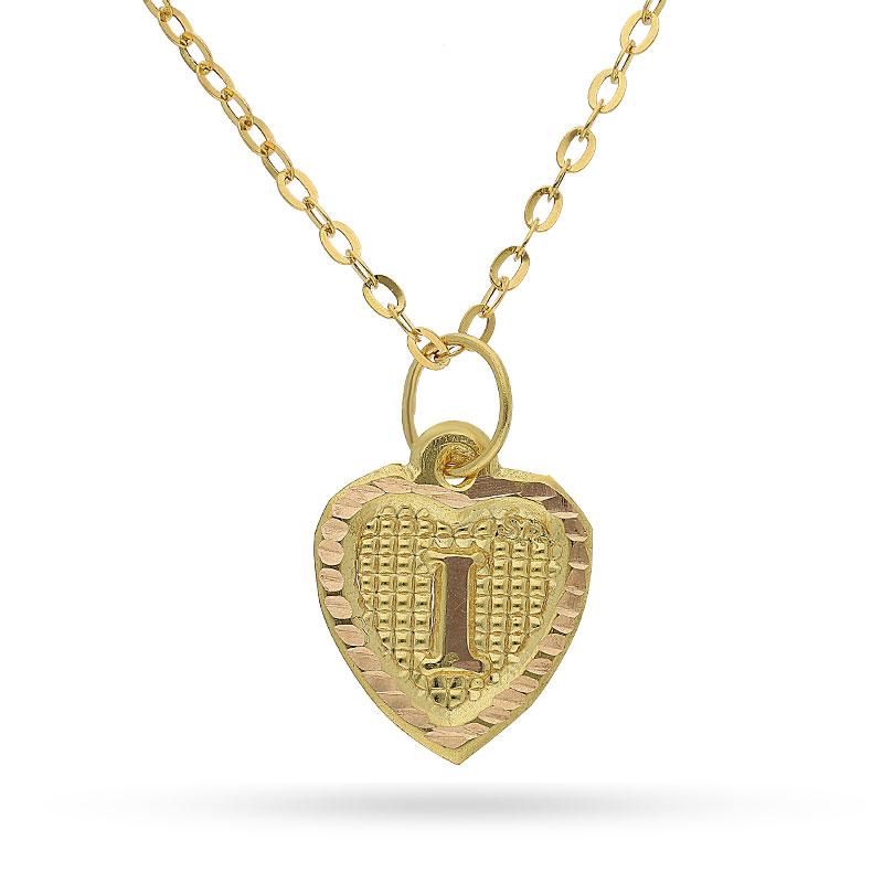 Gold Necklace (Chain with Alphabet Pendant) 18KT - FKJNKL1452 - Image 9
