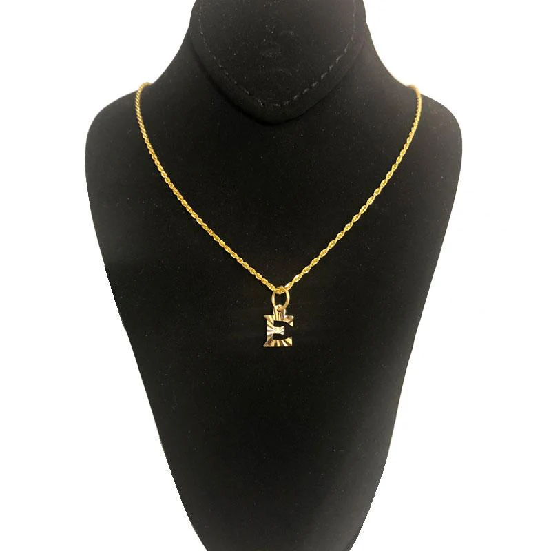 Gold Necklace (Chain with Alphabet Pendant) 18KT - FKJNKL1468 - Image 6