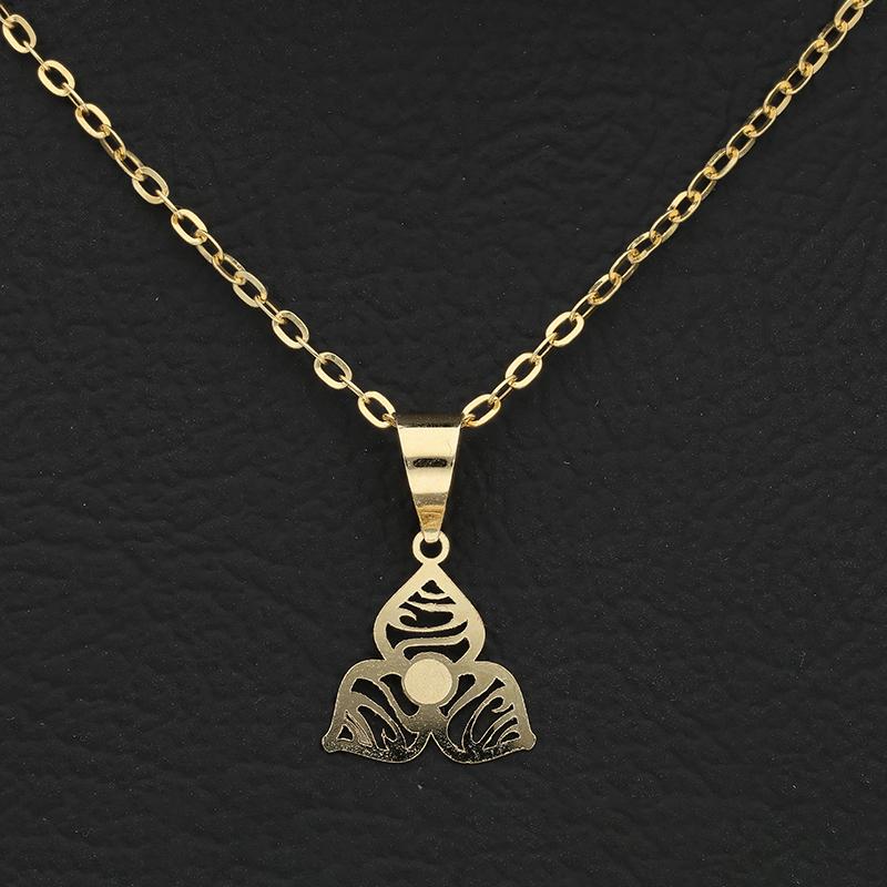 Gold Necklace (Chain with Pendant) 18KT - FKJNKL18K2376 - Image 3