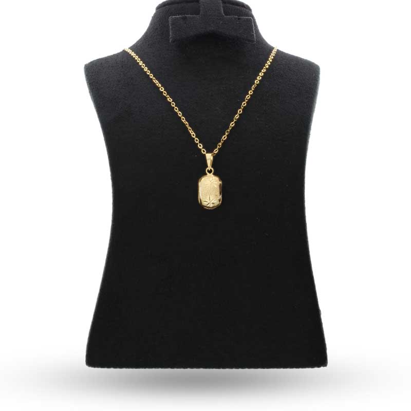 Gold Necklace (Chain with Pendant) 18KT - FKJNKL18KU1054 - Image 3