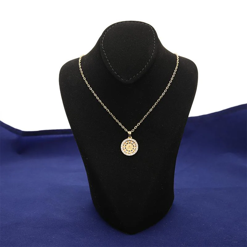 Gold Necklace (Chain with Round Shaped Allah Pendant) 18KT - FKJNKL18K2368 - Image 4