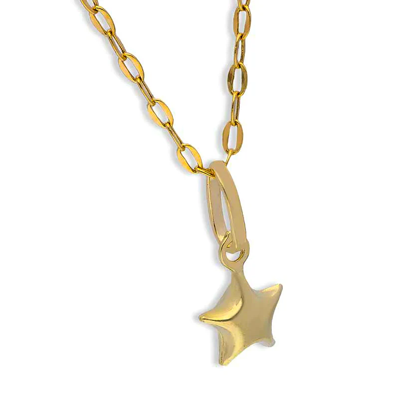 Gold Necklace (Chain with Star Pendant) 18KT - FKJNKL18KU1121 - Image 2