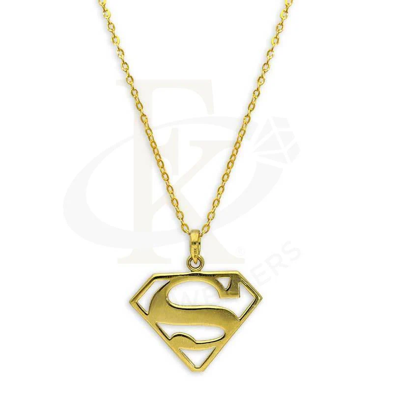 Gold Necklace (Chain with Superman Pendant) 18KT - FKJNKL18K2691