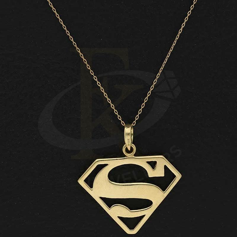 Gold Necklace (Chain with Superman Pendant) 18KT - FKJNKL18K2691 - Image 2