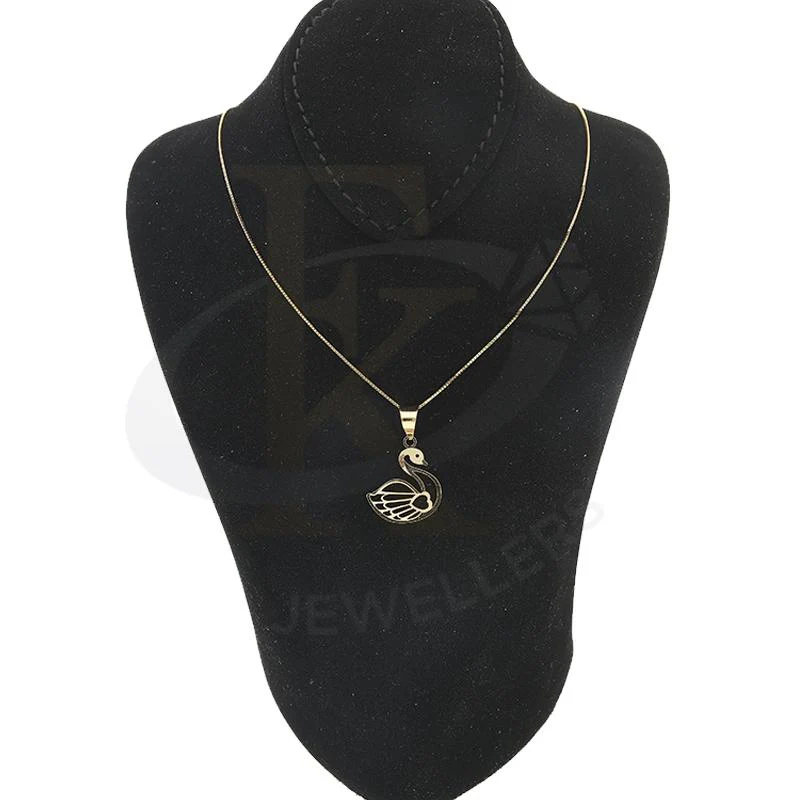 Gold Necklace (Chain with Swan with Heart Pendant) 18KT - FKJNKL18K2295 - Image 4