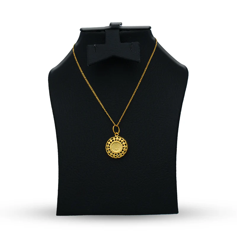 Gold Necklace (Chain with Turkish Lira Pendant) 21KT - FKJNKL21KU6065 - Image 3