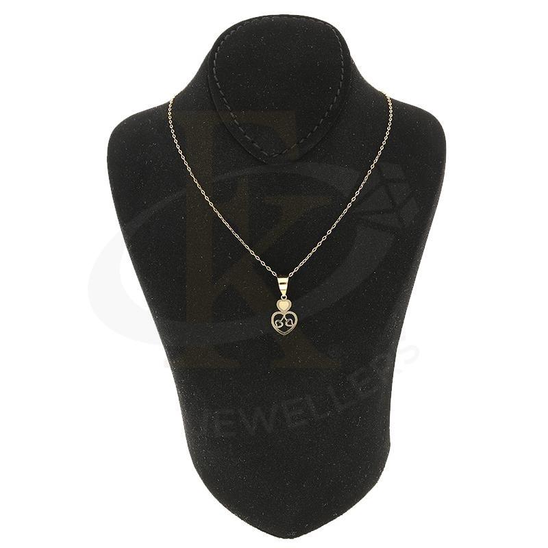 Gold Necklace (Chain with Twin Hearts Pendant) 18KT - FKJNKL18K2332 - Image 4