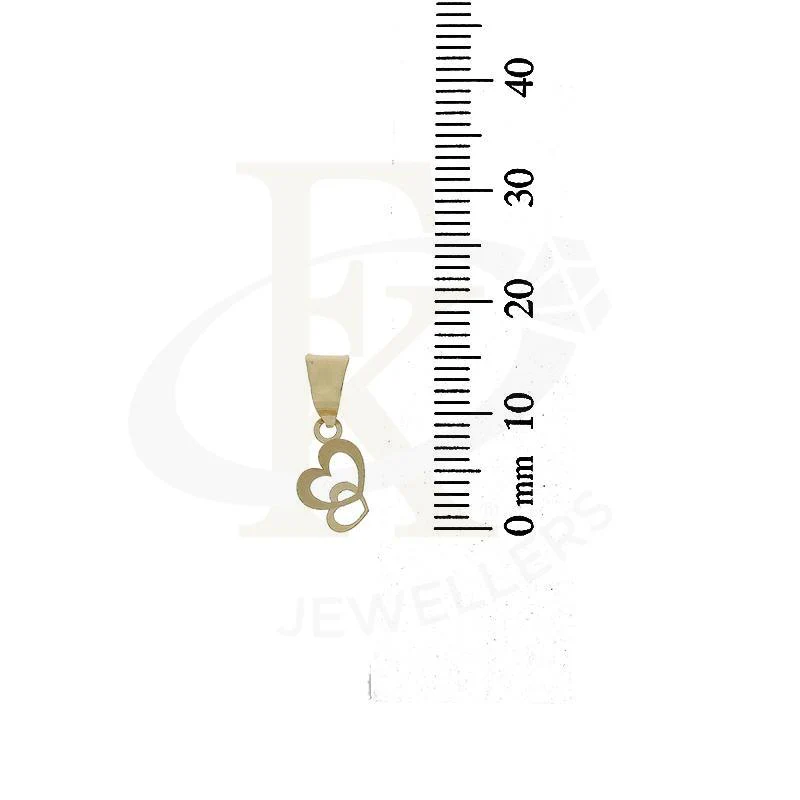 Gold Necklace (Chain with Twin Hearts Pendant) 18KT - FKJNKL18K2335 - Image 6