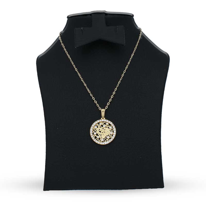 Gold Necklace (Chain with Ummi Pendant) 18KT - FKJNKL18KU1144 - Image 3