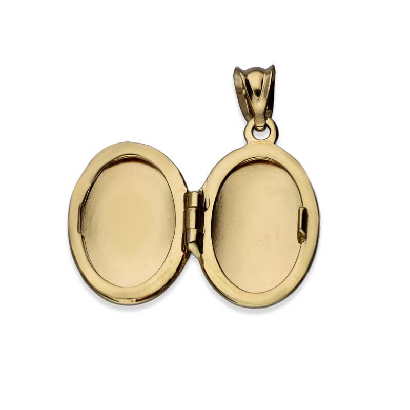 Gold Oval Shaped Love Locket Pendant 18KT - FKJPND18KU1097 - Image 2
