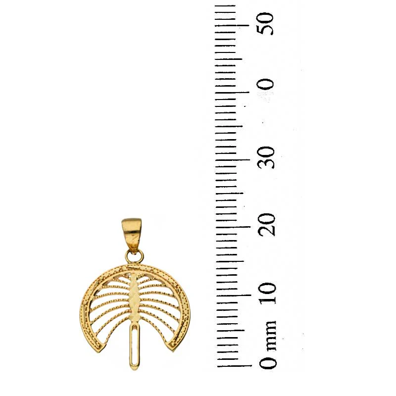 Gold Palm Tree Pendant 18KT - FKJPND18KU1096 - Image 2