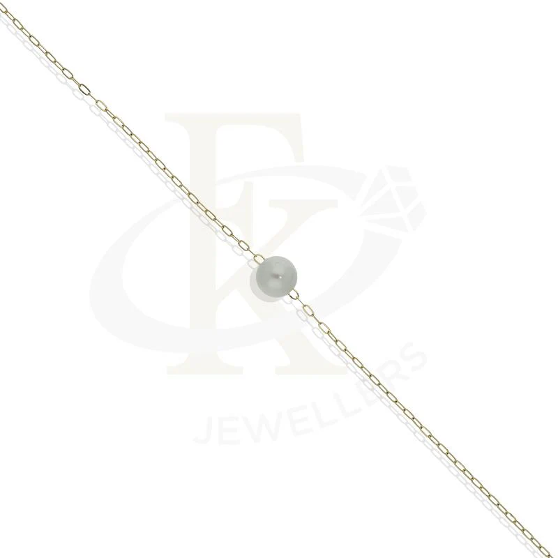 Gold Pearl Bracelet 18KT - FKJBRL18K2390 - Image 2