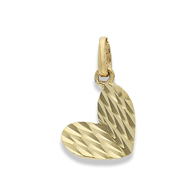 Gold Heart Pendant Set (Necklace and Earrings) 18KT - FKJNKLST18K2244 - Image 4