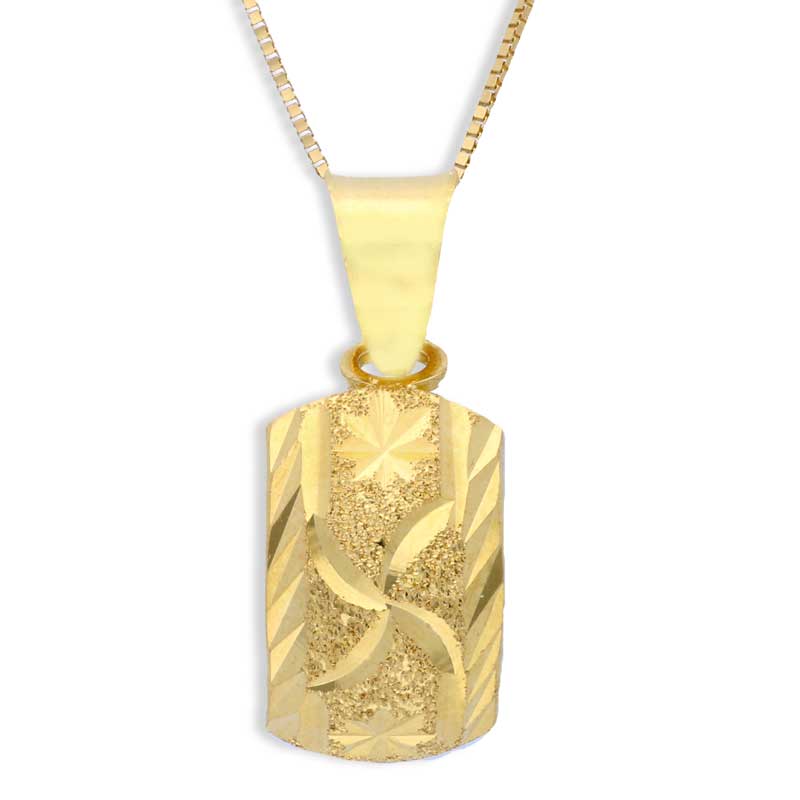 Gold Pendant Set (Necklace and Earrings) 18KT - FKJNKLST18KU2013 - Image 2