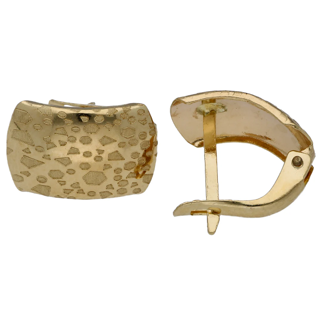 Gold Rectangle Shaped Pendant Set 18KT - FKJNKLST18KU6494 - Image 4