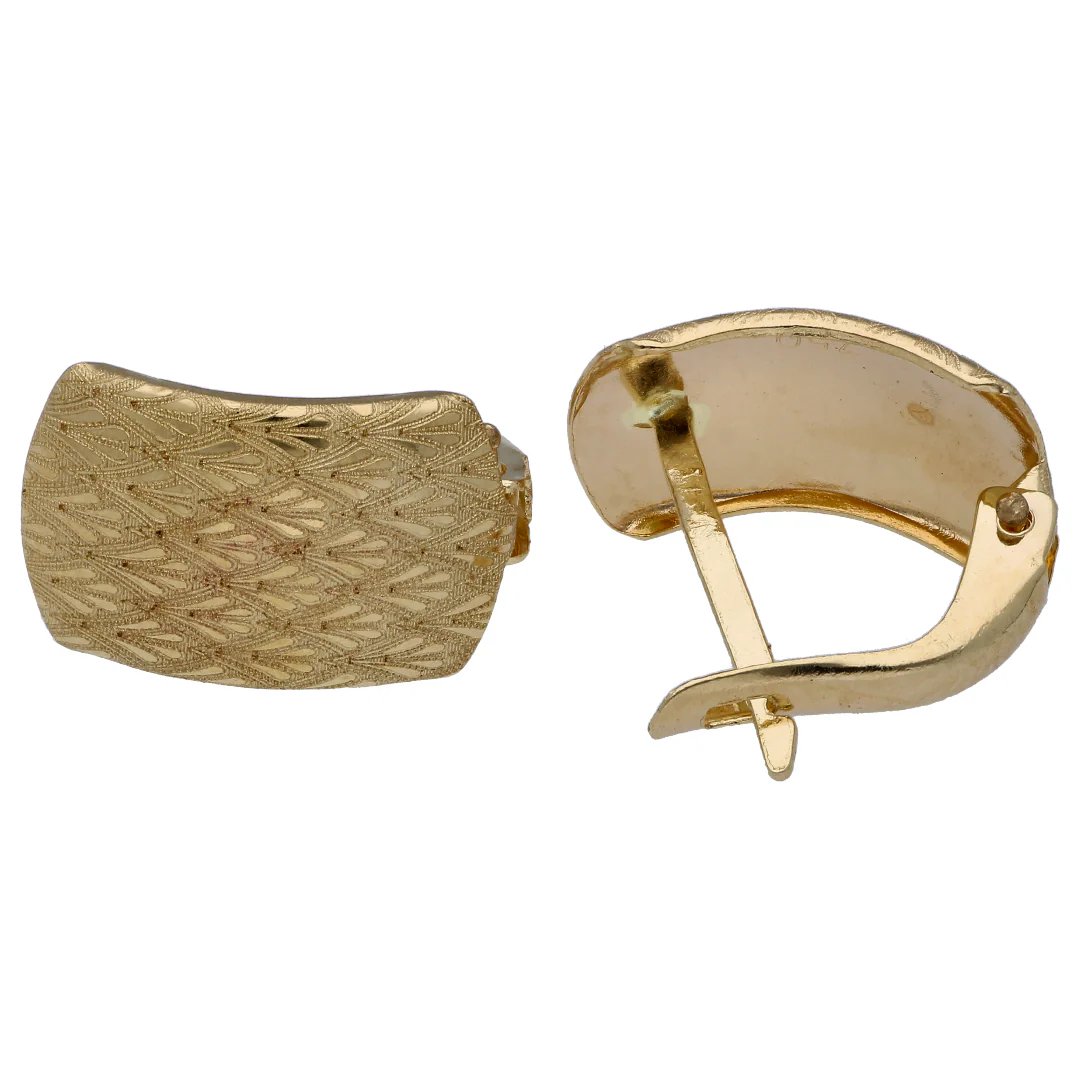 Gold Rectangle Shaped Pendant Set 18KT - FKJNKLST18KU6514 - Image 4