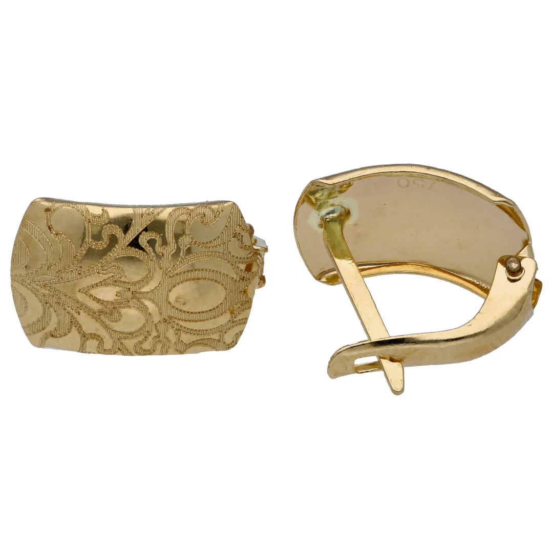 Gold Rectangle Shaped Pendant Set 18KT - FKJNKLST18KU6517 - Image 4