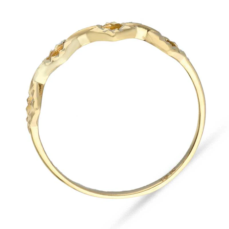 Gold Rhombus Shaped Ring 18KT - FKJRN18KU2021 - Image 5