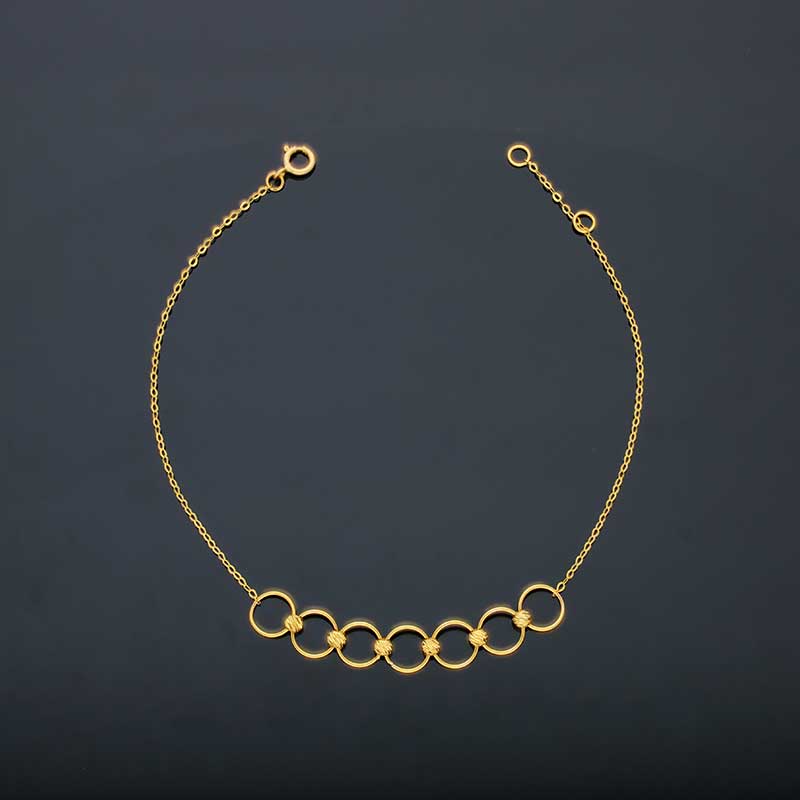 Gold Rings Bracelet 21KT - FKJBRL21KU6028 - Image 3