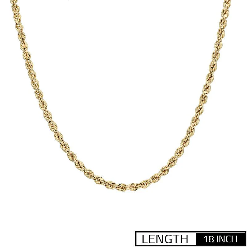 Gold Rope Chain 18KT - FKJCN18K2100 - Image 4