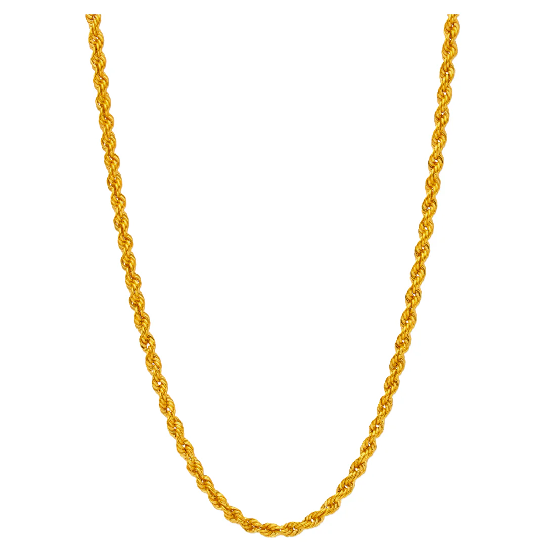 Gold Rope Chain 22KT - FKJCN22KU6622 - Image 2